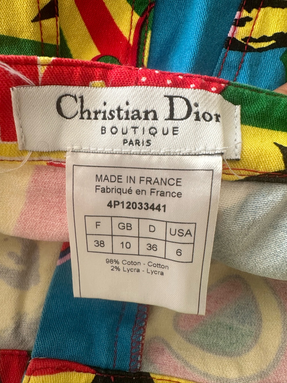 Vintage Dior Rasta Multicolor Mini Skirt - Picture 4 of 6